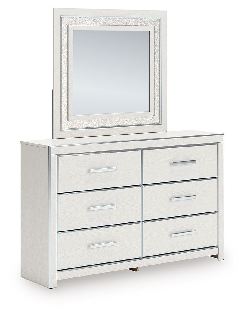 Zuraleus White Dresser & Mirror