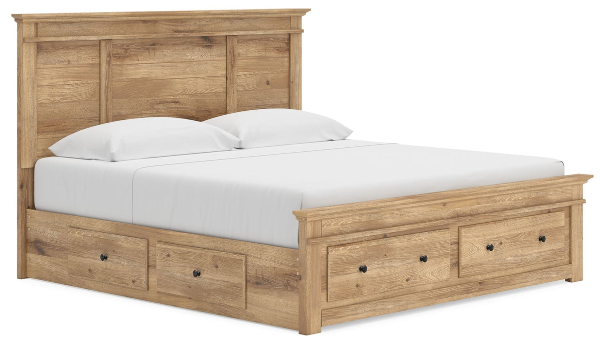 Makidern King Storage Bed (Underbed Storage & Storage Footboard, 2 Storage Units)