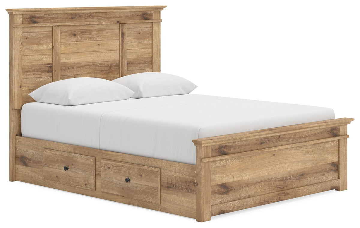 Makidern Tan Queen Storage Bed (Underbed Storage, 1 Storage Unit)