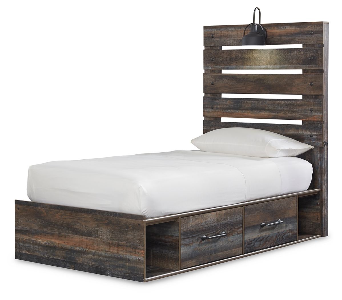 Drystan Twin Bed with 4 Storage Drawers