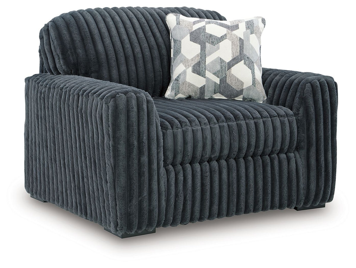 Midnight-Madness Gunmetal Oversized Chair