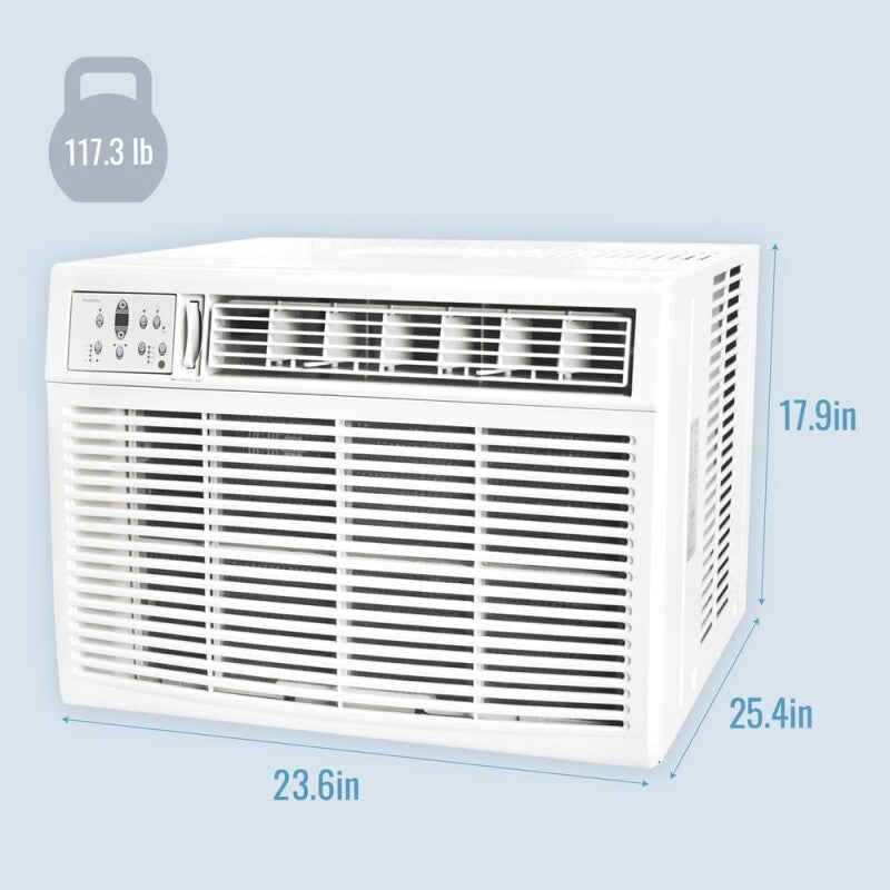 Keystone 18,800/18,400 BTU 230V Window Air Conditioner with 16,000 BTU Supplemental Heat Capability Air Conditioner