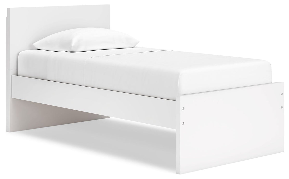Onita White Twin Bed (Panel Platform)