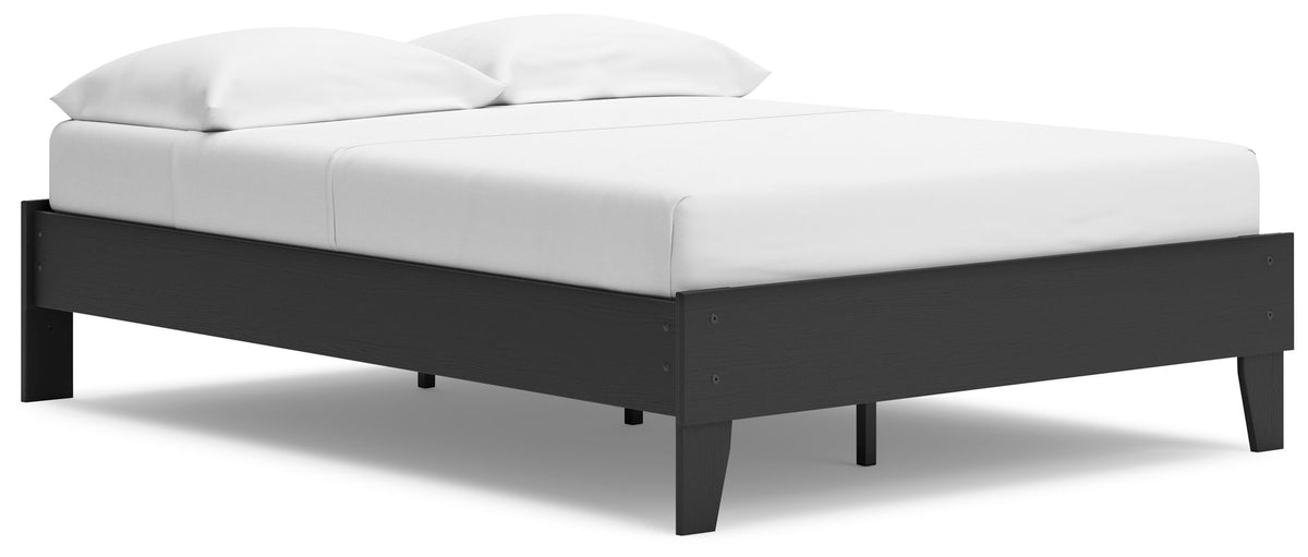 Socalle Black Full Bed (Platform)
