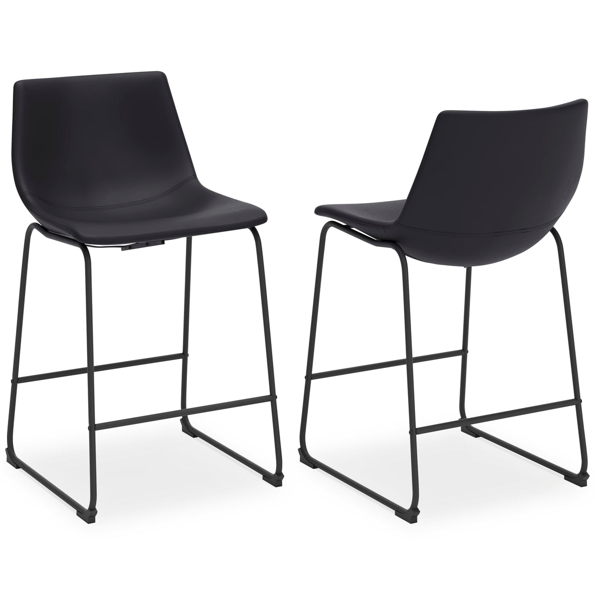 Centiar Black Counter Height Bar Stool