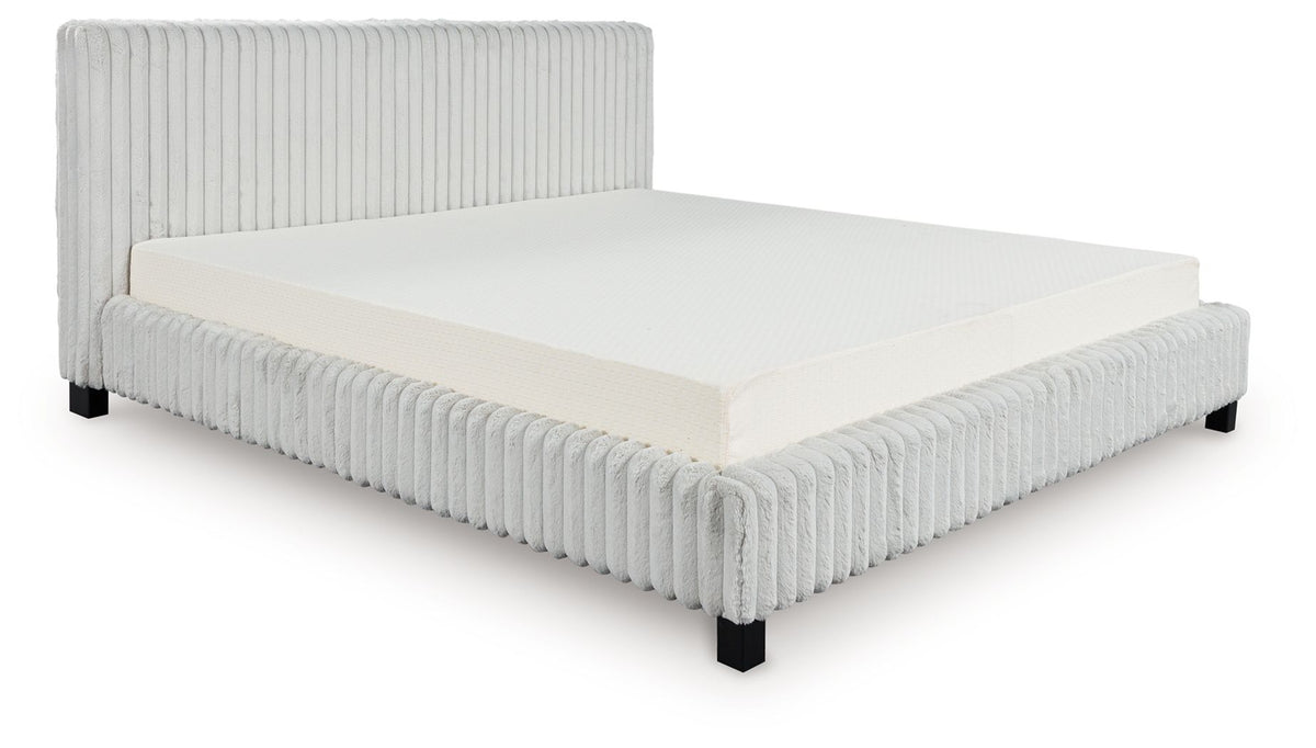 Zuraleus White California King Upholstered Bed