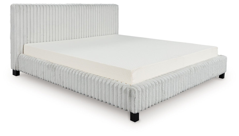 Zuraleus White California King Upholstered Bed
