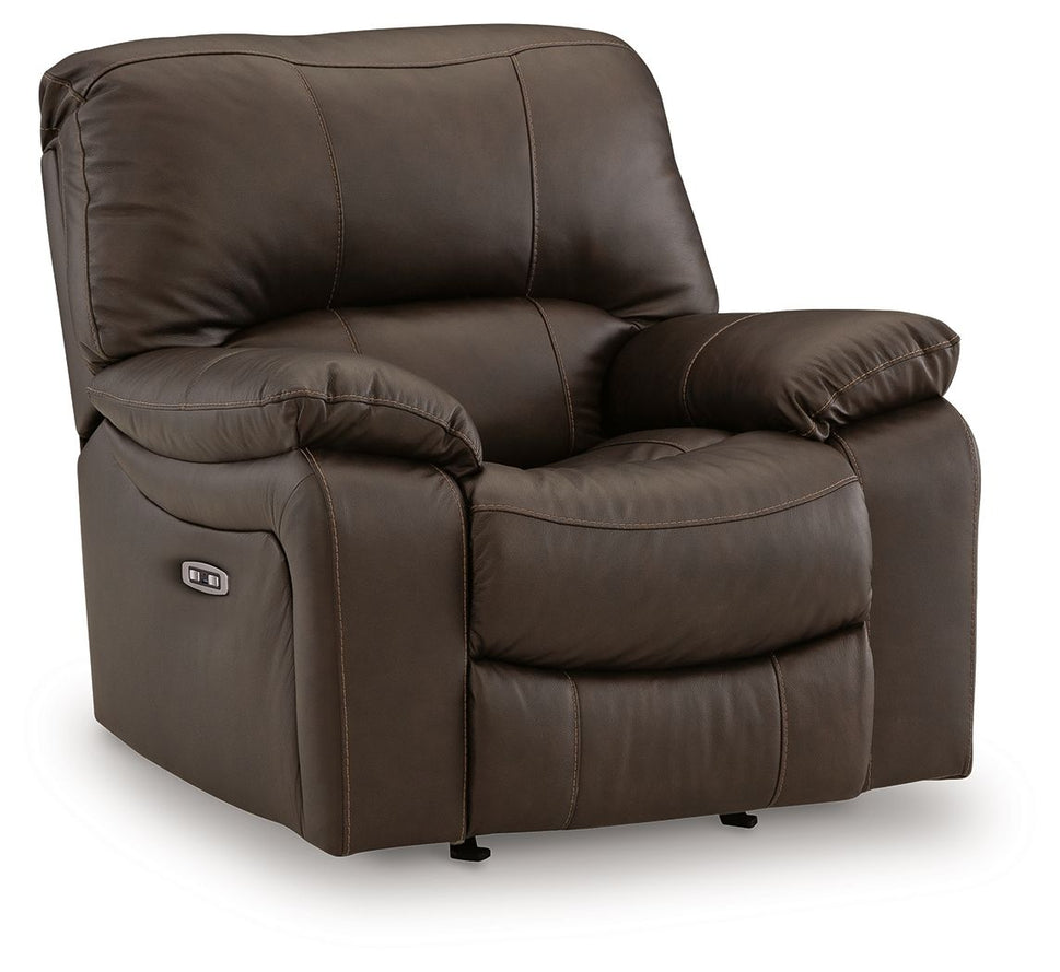Leesworth Dark Brown Rocker Recliner