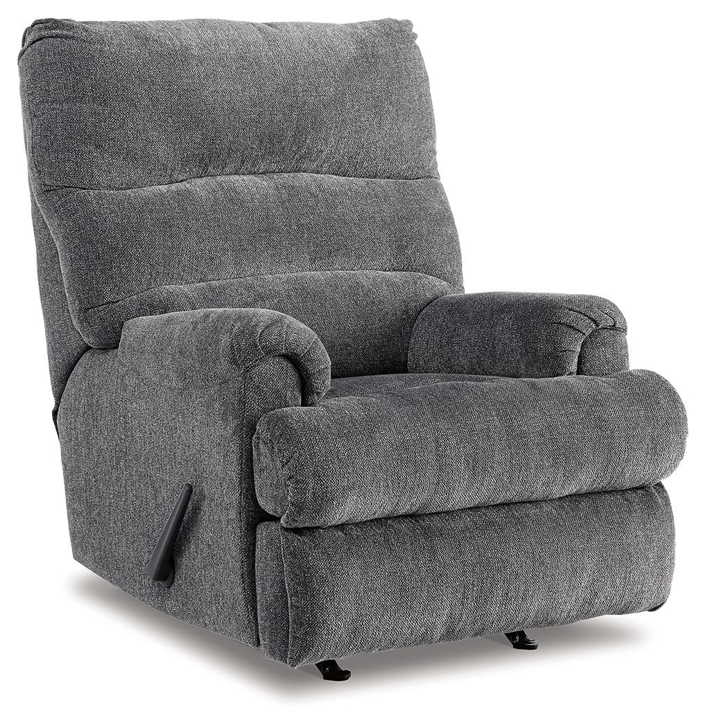 Man Fort Graphite Rocker Recliner