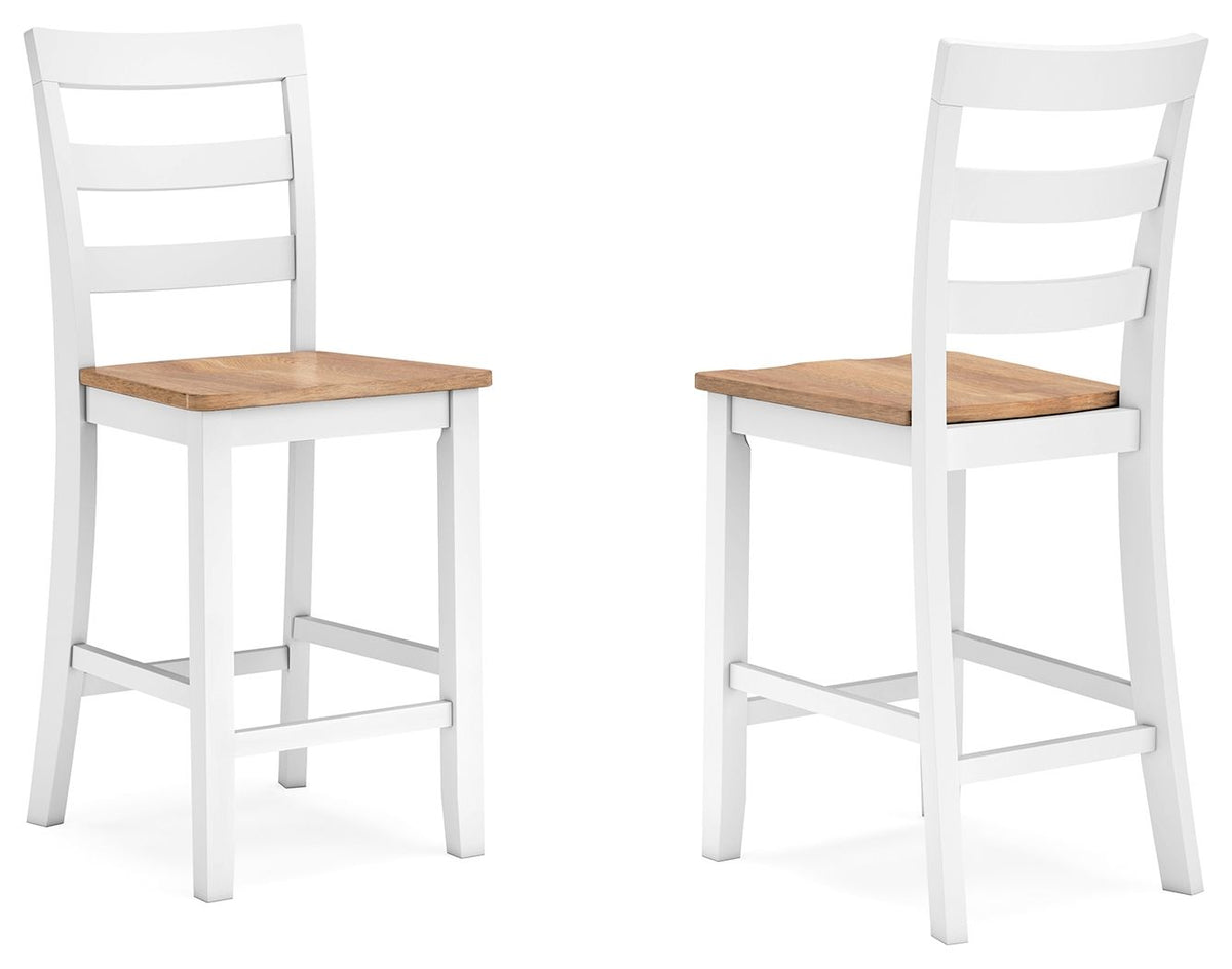 Gesthaven Natural/White Counter Height Barstool