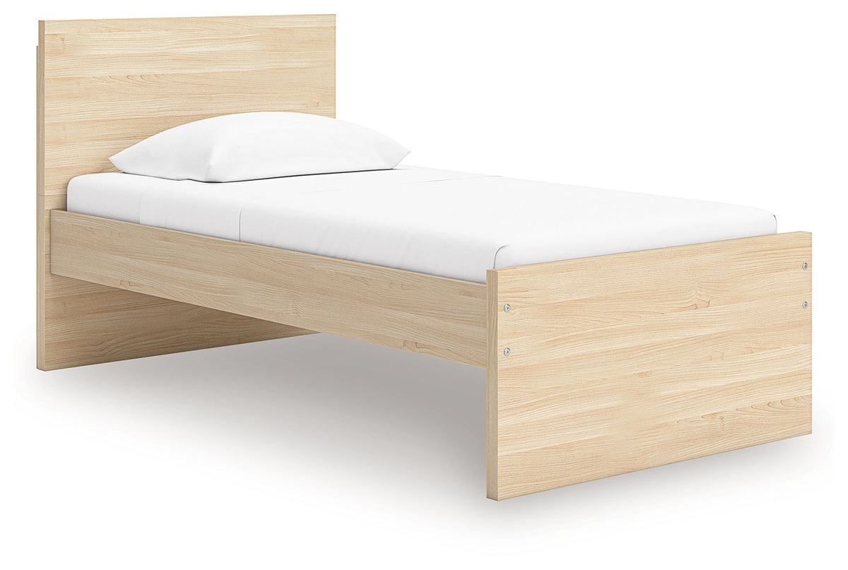 Onita Natural Twin Bed (Panel Platform)