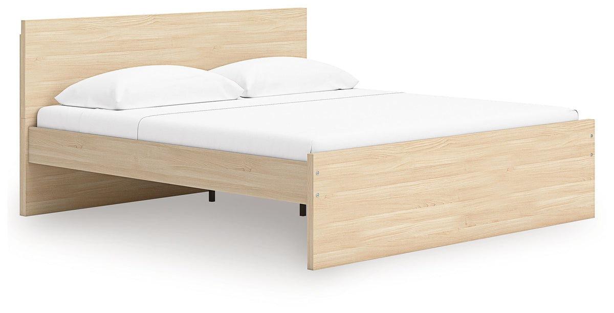 Onita Natural Queen Bed (Panel Platform)