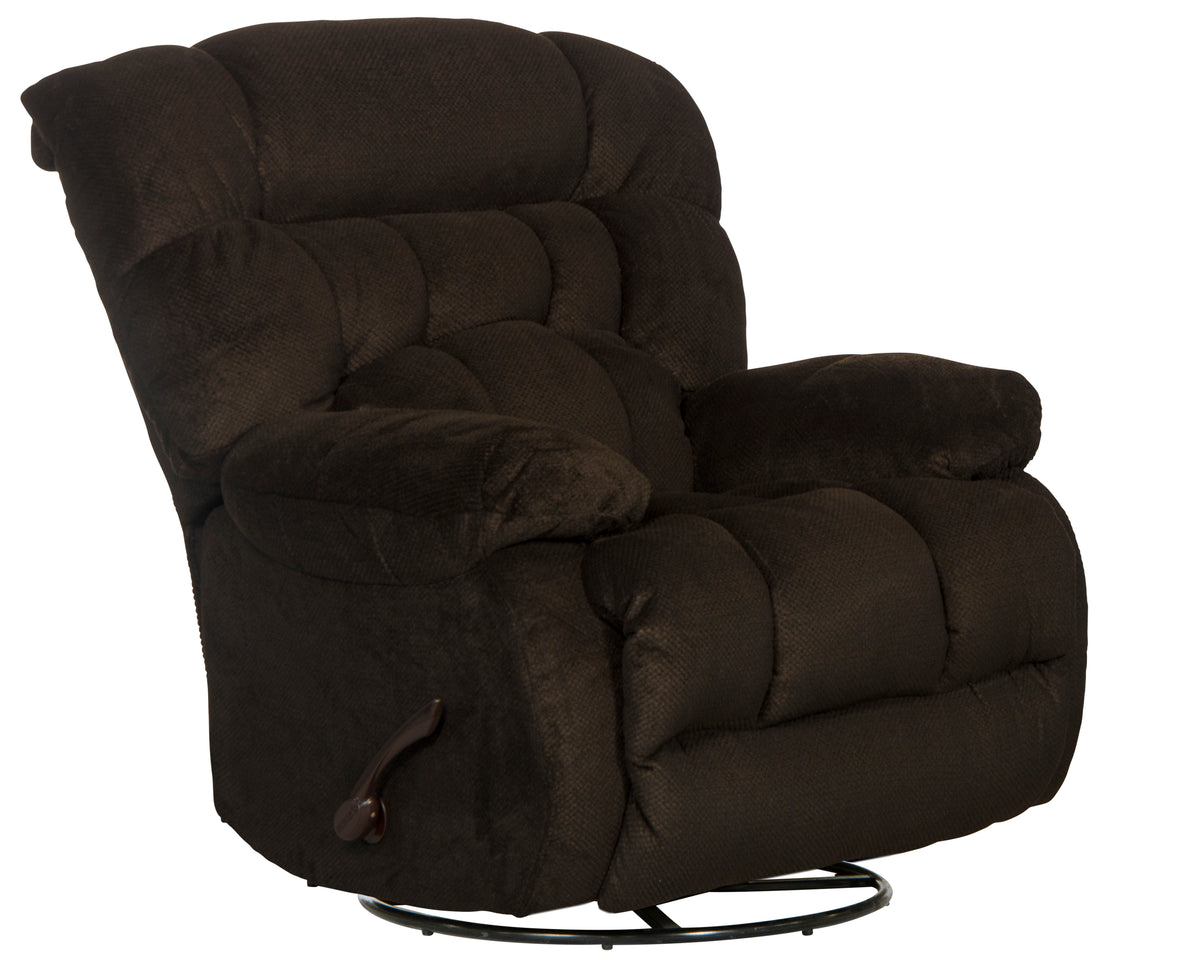 Daly Chocolate Chaise Swivel Glider Recliner