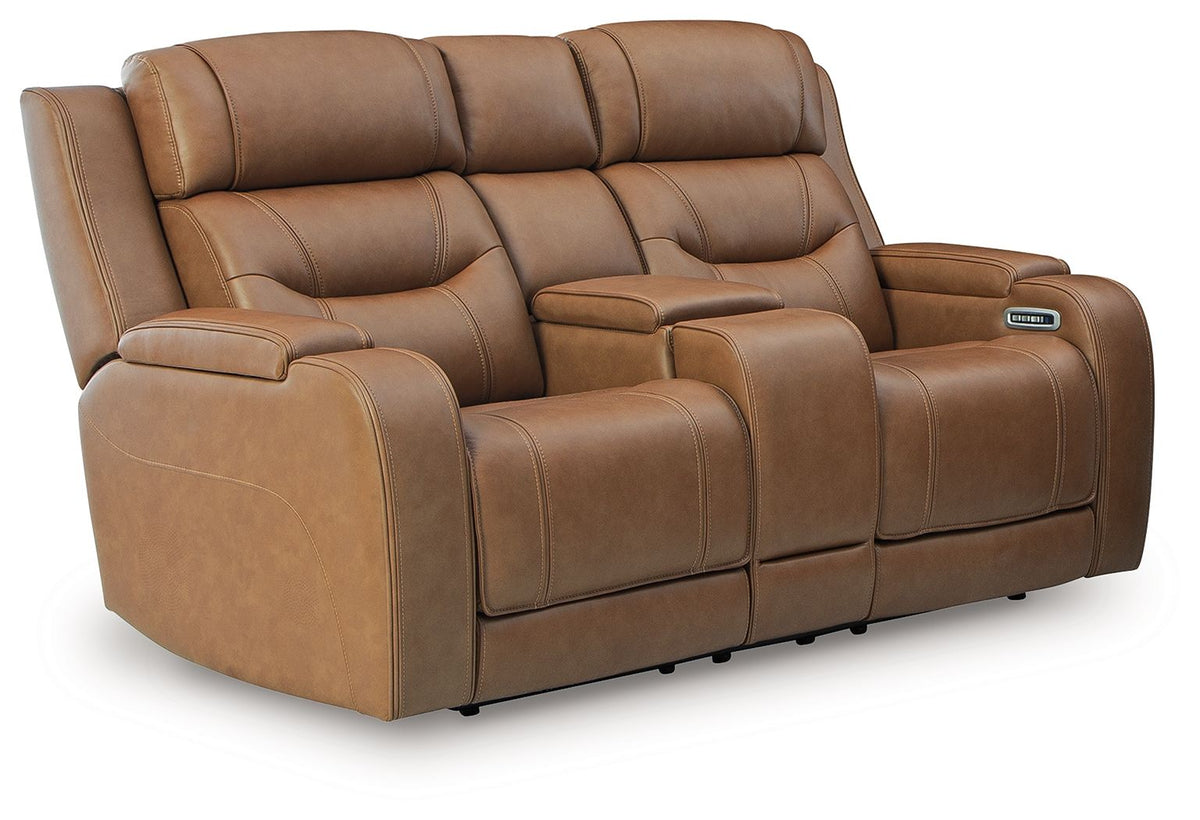 Knightington Caramel Loveseat
