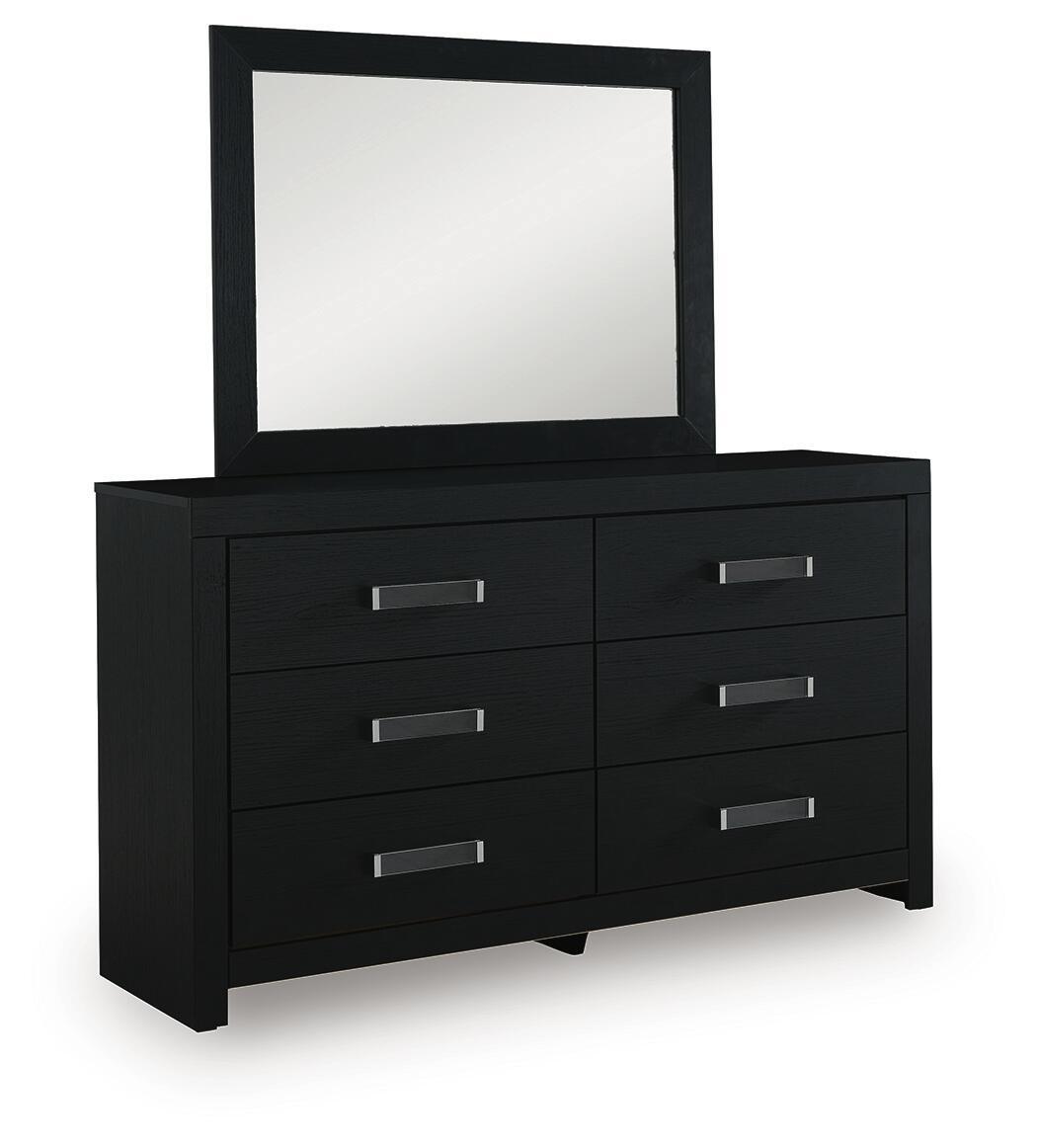 Maeling Black Dresser & Mirror