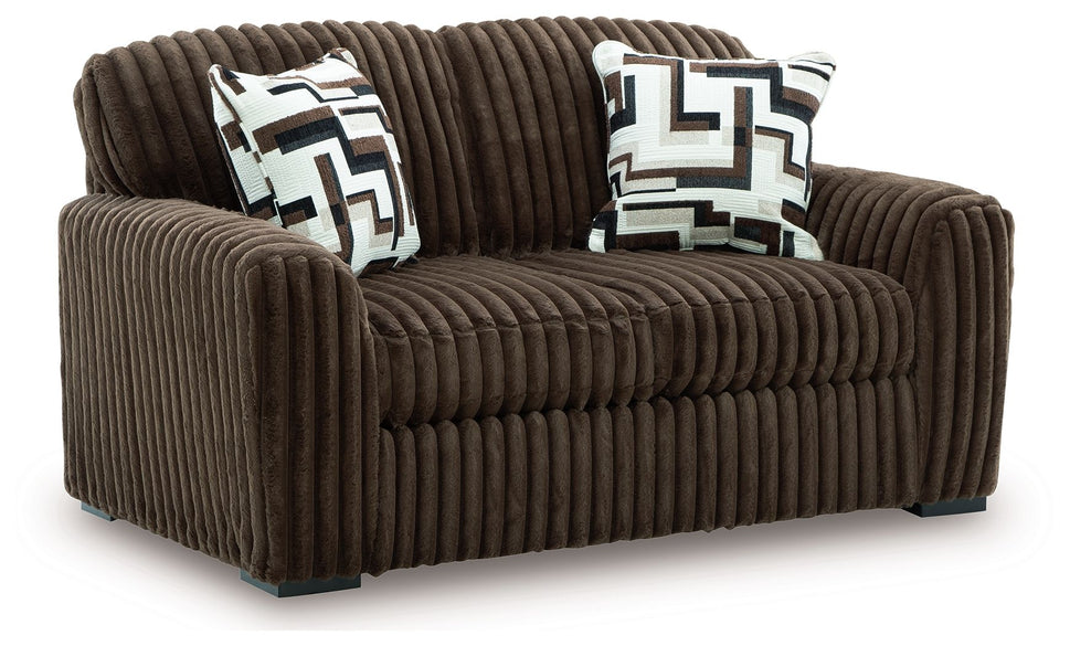 Midnight-Madness Chocolate Loveseat