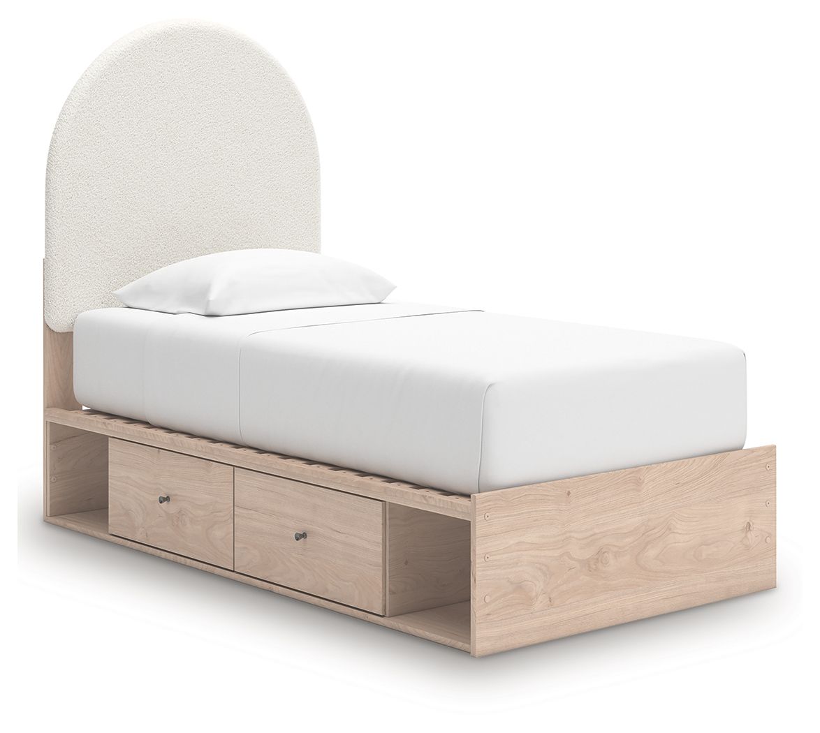 Arloster Twin Upholstered Bed with Storage (Underbed Storage, 2 Storage Units)