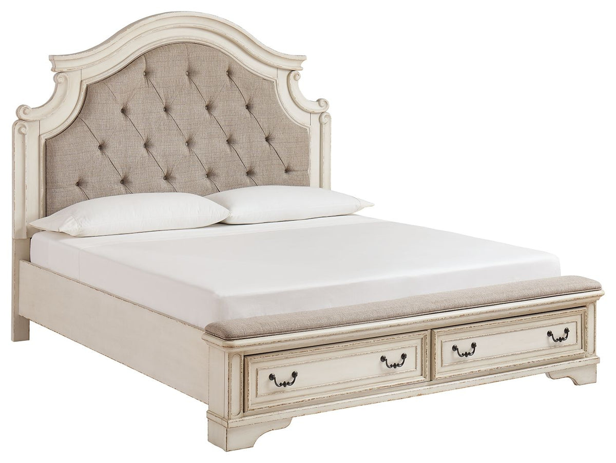 Realyn California King Upholstered Storage Bed