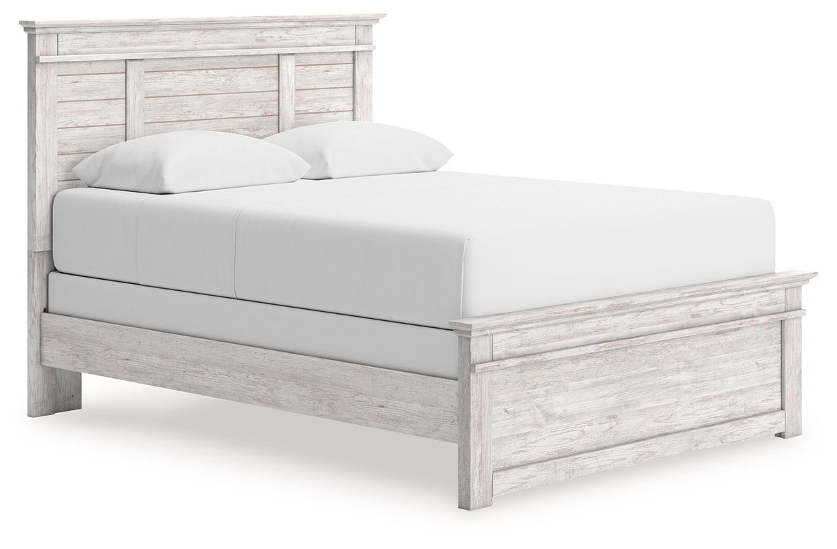 Makidern Whitewash Queen Bed
