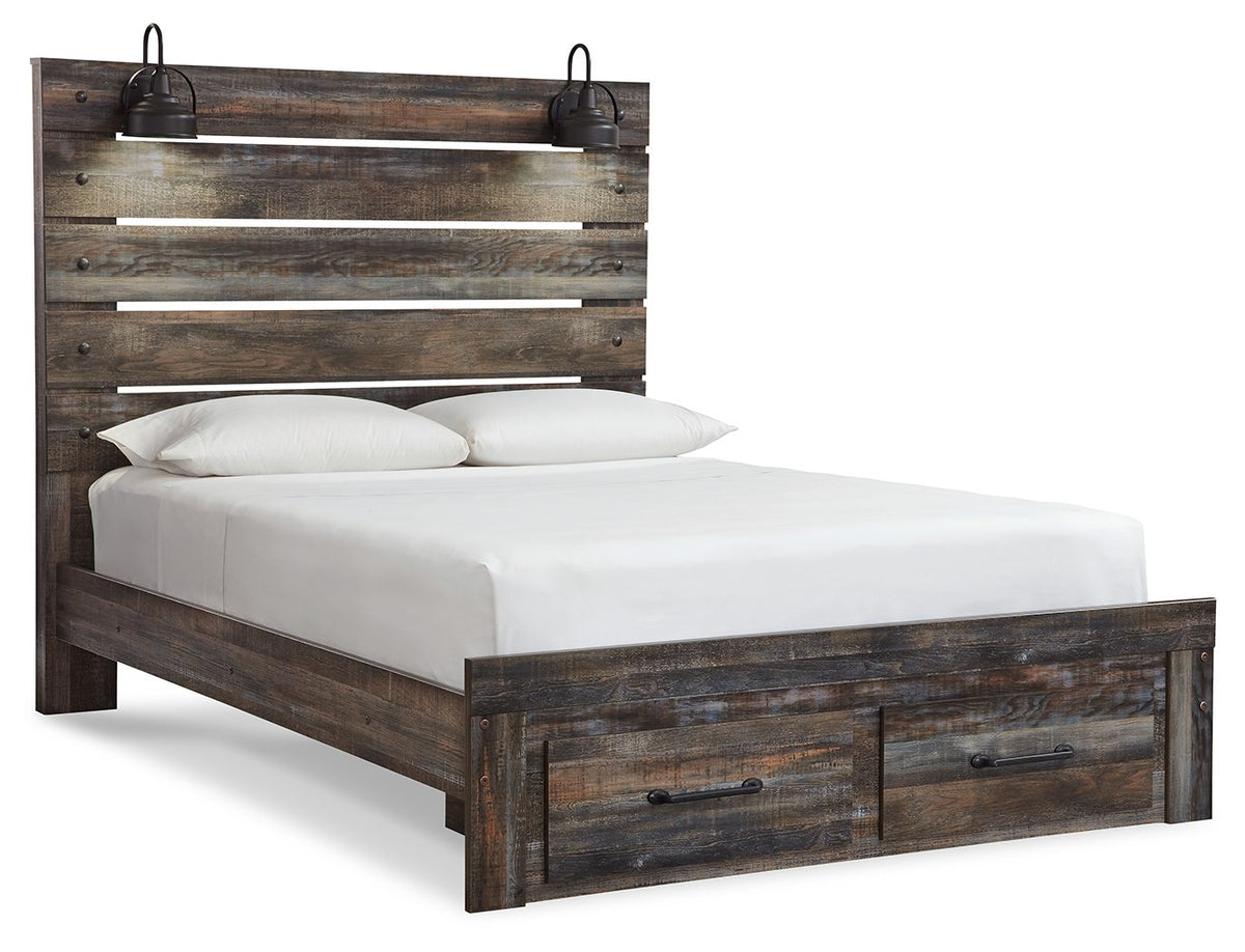Drystan Queen Bed with 2 Storage Drawers (Storage Footboard)