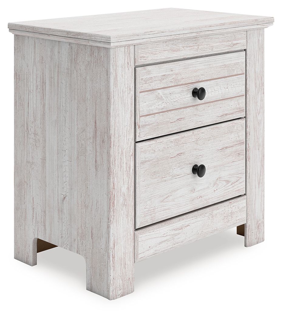 Makidern Whitewash Nightstand