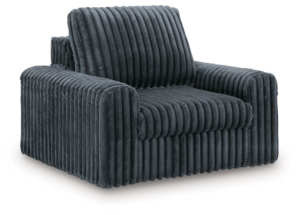 HamlinBay Gunmetal Power Gliding Chaise
