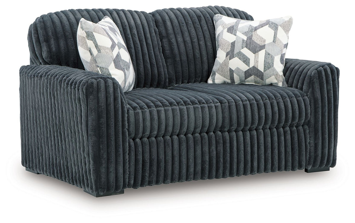 Midnight-Madness Gunmetal Loveseat