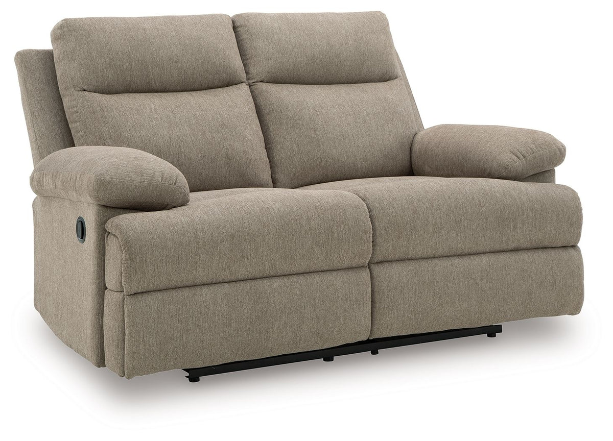 Side-Swipe Mocha Loveseat