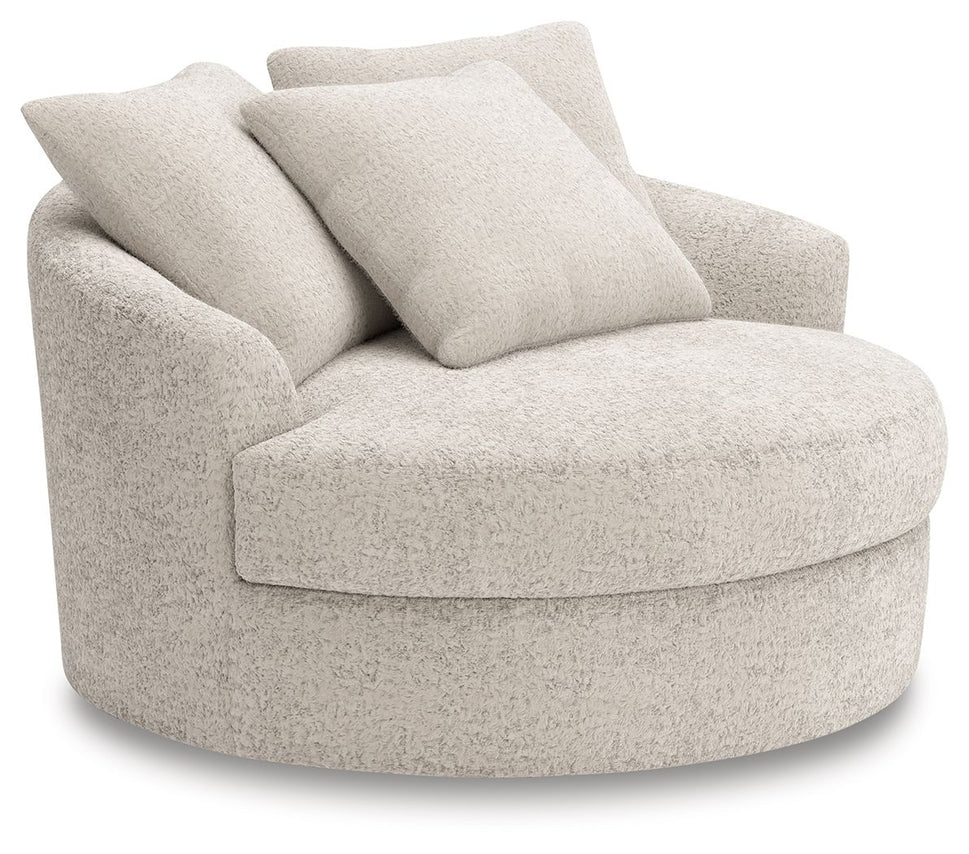 Cuddle Plush Oversized Swivel Accent Chair