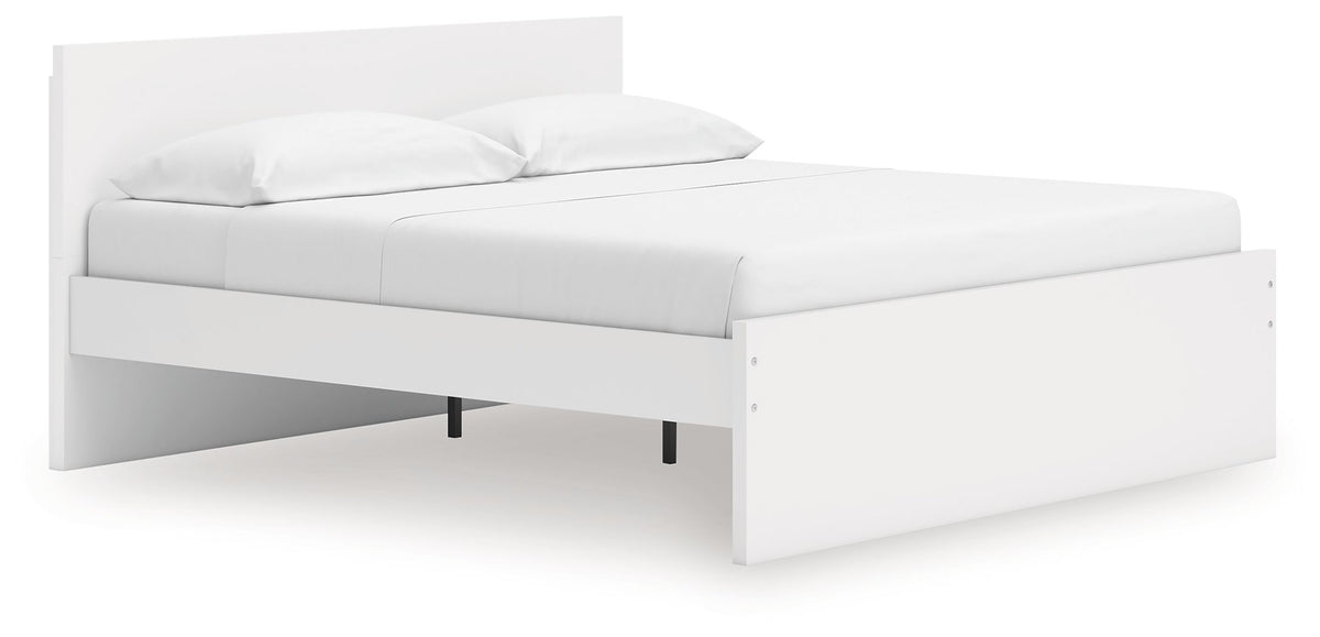 Onita White King Bed (Panel Platform)