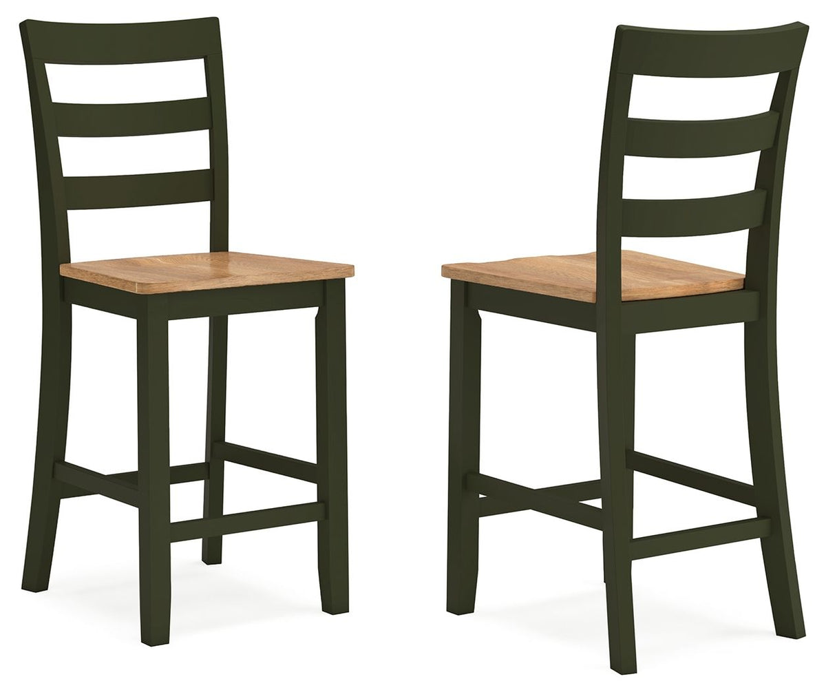 Gesthaven Natural/Green Counter Height Barstool