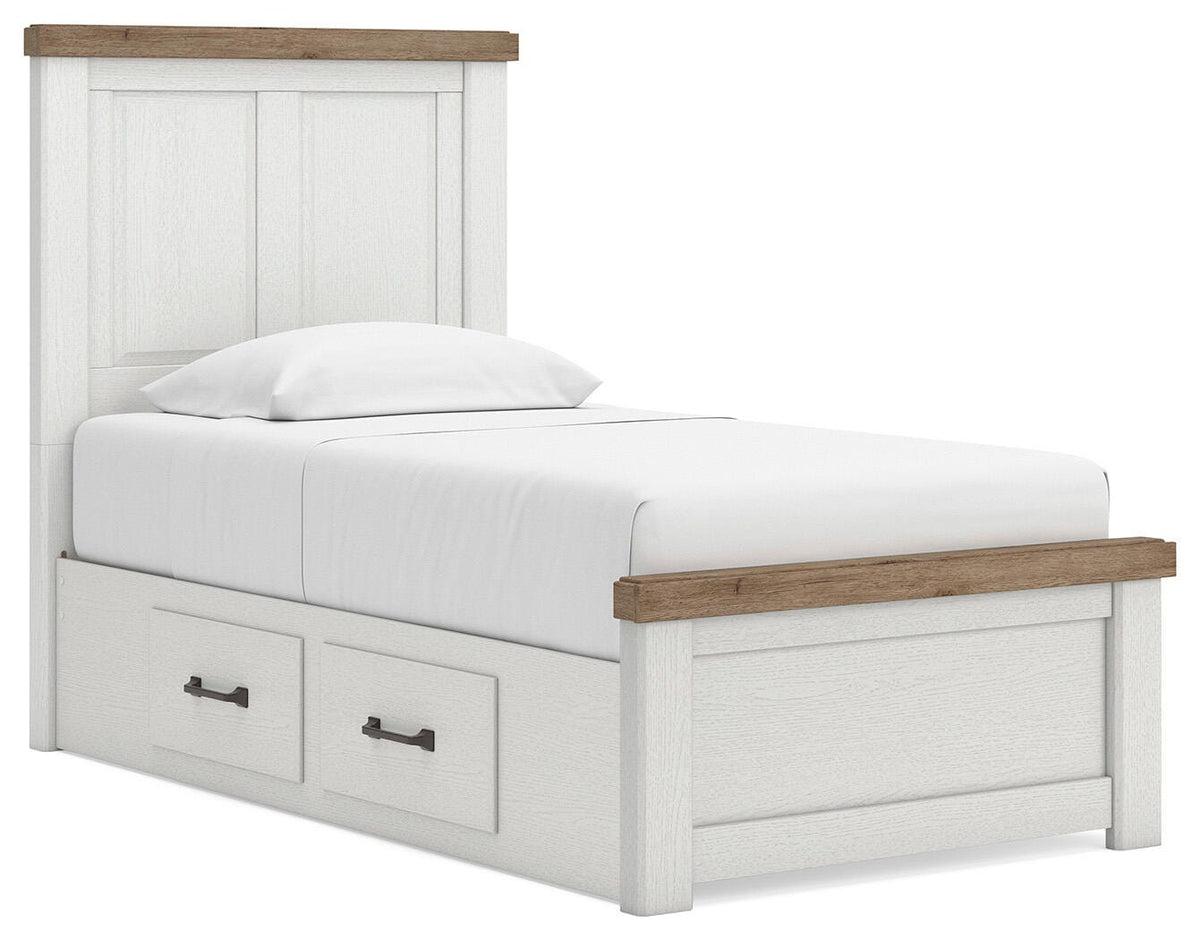 Savonport Twin Panel Bed with Storage (1 Storage Unit)