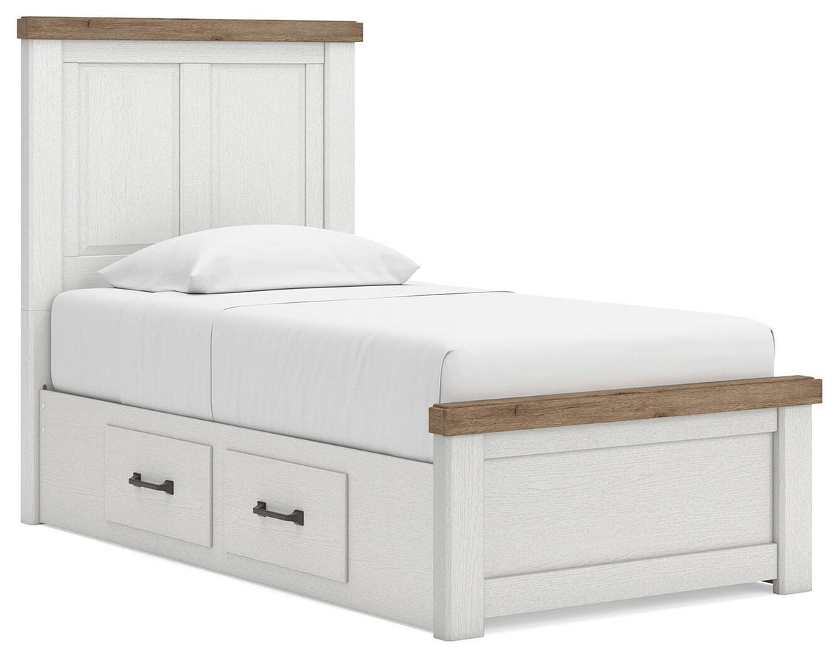 Savonport Twin Panel Bed with Storage (2 Storage Units)