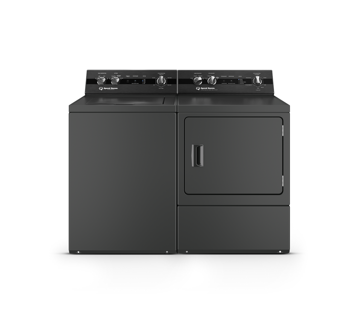 Speed Queen DC5 Sanitizing Electric Dryer with Pet Plus™ Matte Black Dryer