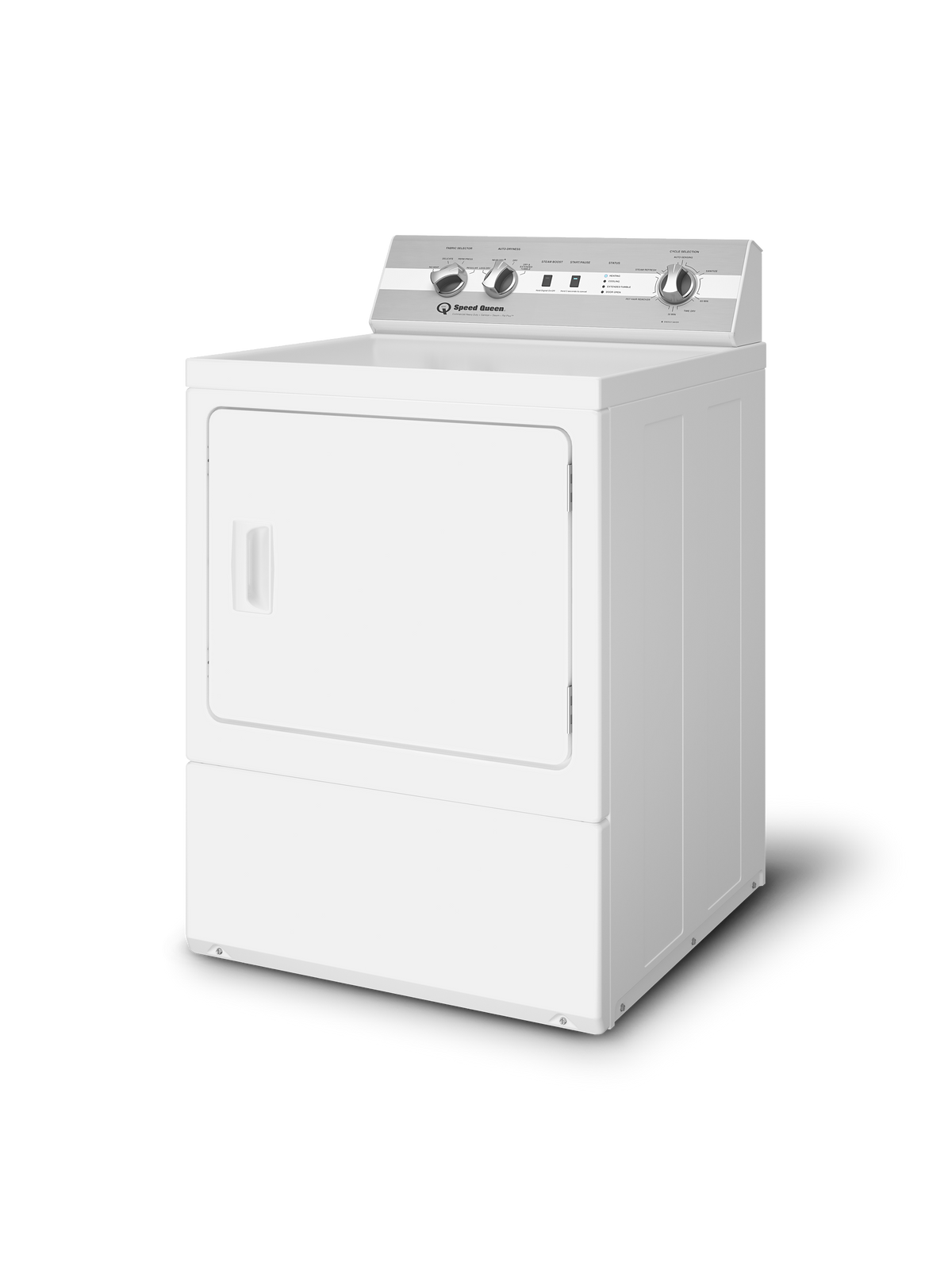 Speed Queen DC5 Sanitizing Electric Dryer with Pet Plus™ White Dryer