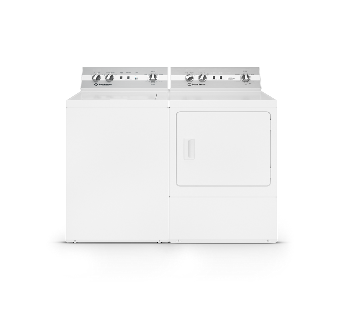 Speed Queen DC5 Sanitizing Electric Dryer with Pet Plus™ White Dryer