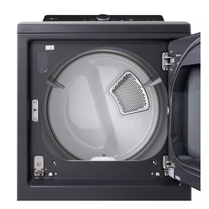 LG 7.3 Cu. Ft. Ultra Large Capacity Rear Control Electric Dryer With Easyload™ Door And Ai Sensing Matte Black Dryer