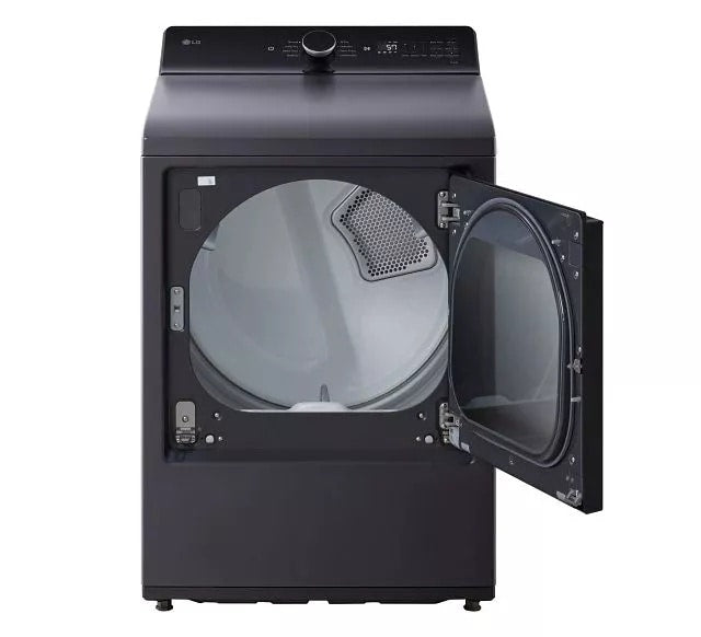 LG 7.3 Cu. Ft. Ultra Large Capacity Rear Control Electric Dryer With Easyload™ Door And Ai Sensing Matte Black Dryer