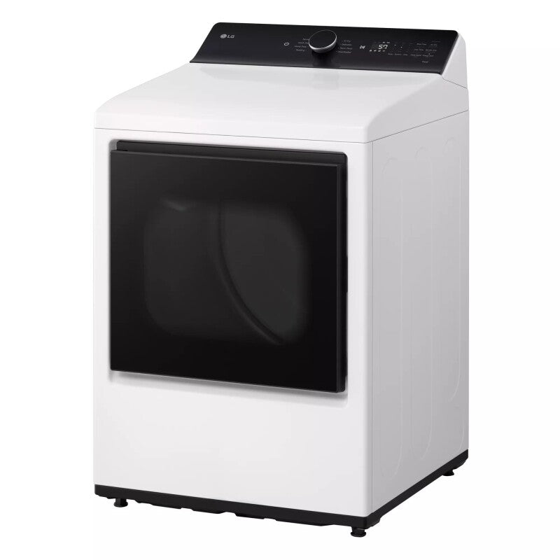 LG 7.3 Cu. Ft. Ultra Large Capacity Rear Control Electric Dryer With Easyload™ Door And Ai Sensing Alpine White Dryer
