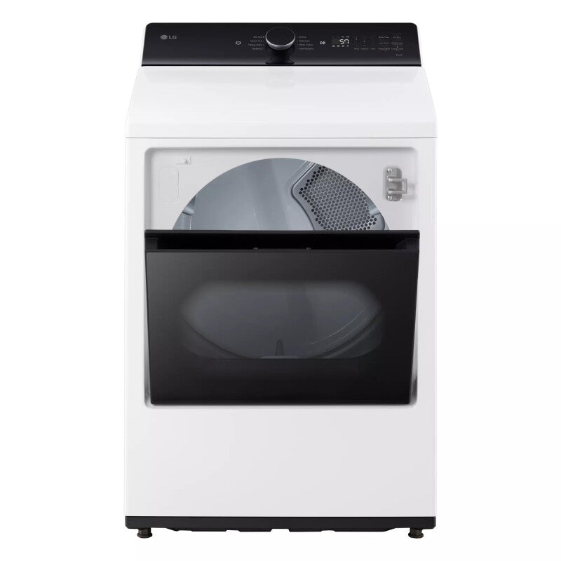 LG 7.3 Cu. Ft. Ultra Large Capacity Rear Control Electric Dryer With Easyload™ Door And Ai Sensing Alpine White Dryer
