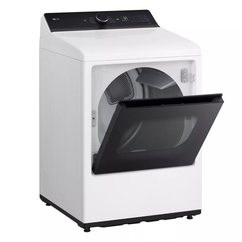 LG 7.3 Cu. Ft. Ultra Large Capacity Rear Control Electric Dryer With Easyload™ Door And Ai Sensing Alpine White Dryer