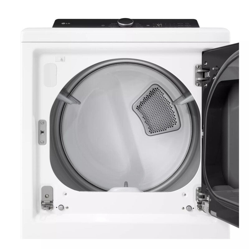 LG 7.3 Cu. Ft. Ultra Large Capacity Rear Control Electric Dryer With Easyload™ Door And Ai Sensing Alpine White Dryer