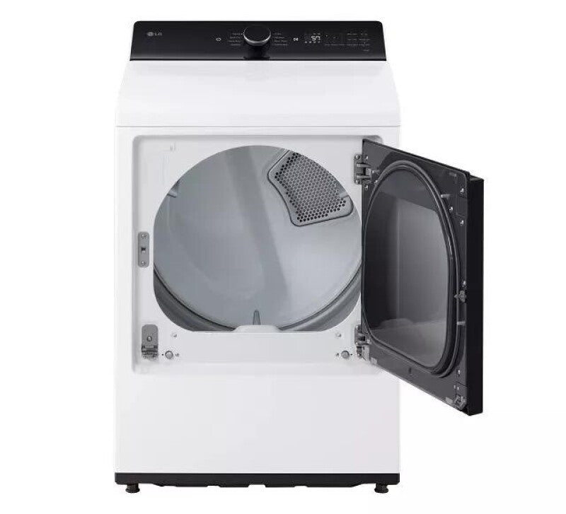 LG 7.3 Cu. Ft. Ultra Large Capacity Rear Control Electric Dryer With Easyload™ Door And Ai Sensing Alpine White Dryer