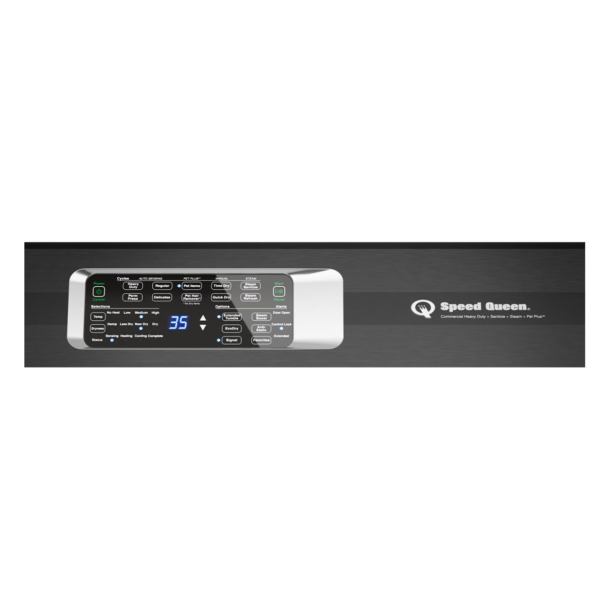 Speed Queen DR7 Sanitizing Electric Dryer with Pet Plus™ White Dryer
