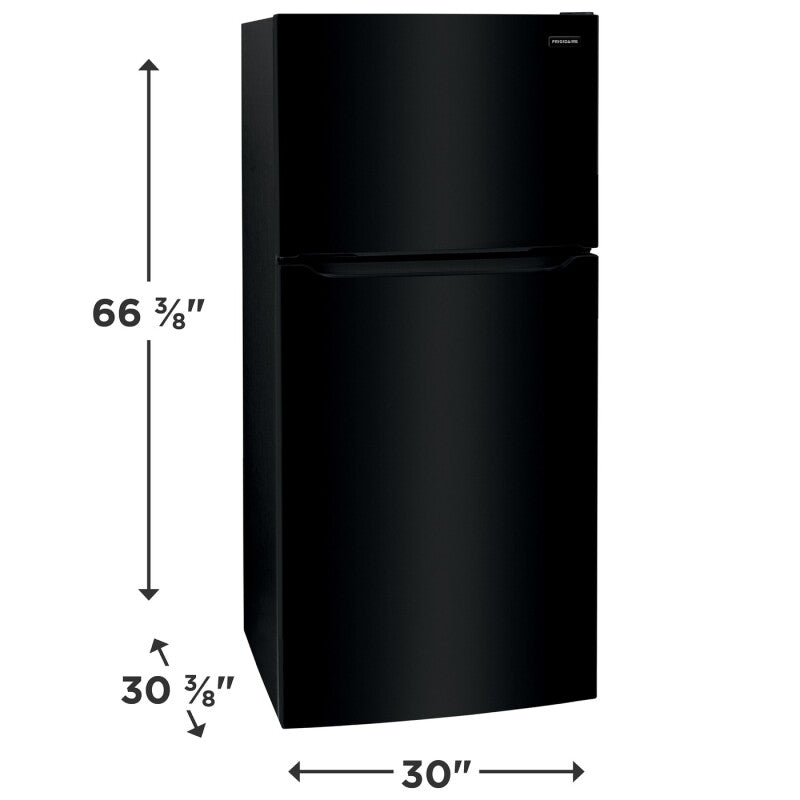 Frigidaire 18 Cu. Ft. Garage Ready Top Freezer Refrigerator Black Refrigerator
