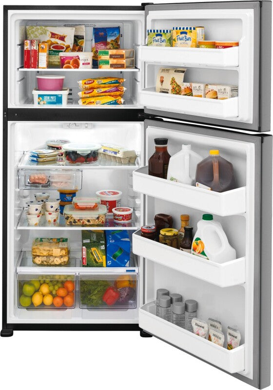 Frigidaire 18 Cu. Ft. Garage Ready Top Freezer Refrigerator Stainless Steel Refrigerator