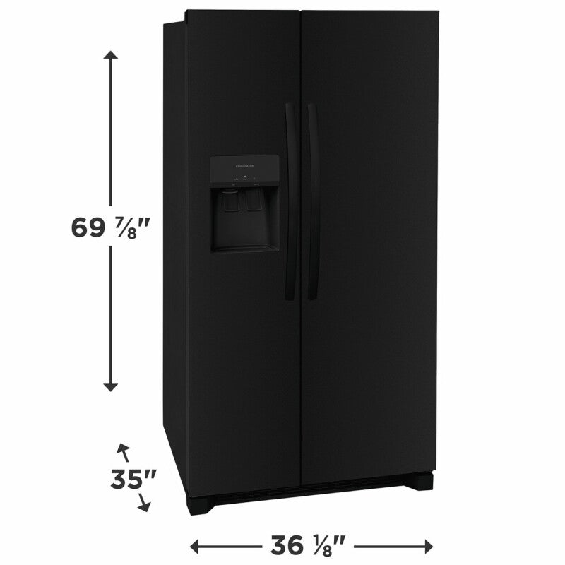 Frigidaire 26 Cu. Ft. 36" Standard-Depth Side-by-Side Refrigerator Black Refrigerator