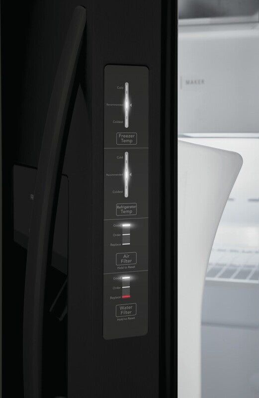 Frigidaire 26 Cu. Ft. 36" Standard-Depth Side-by-Side Refrigerator Black Refrigerator
