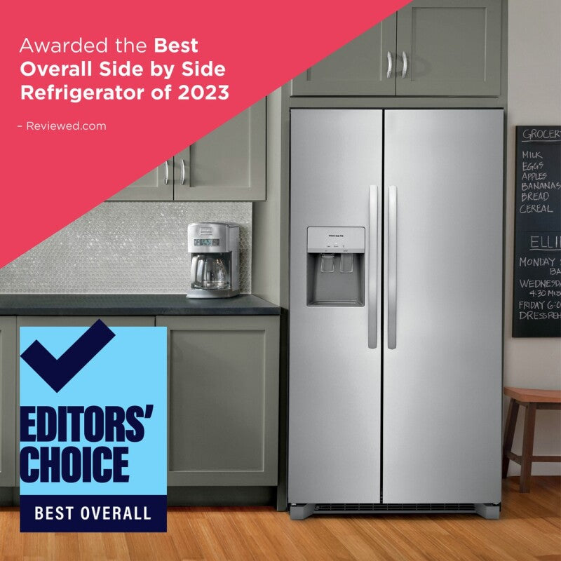 Frigidaire 26 Cu. Ft. 36" Standard-Depth Side-by-Side Refrigerator Stainless Steel Refrigerator