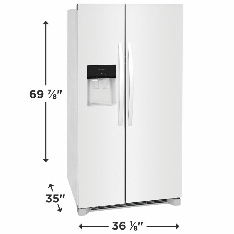 Frigidaire 26 Cu. Ft. 36" Standard-Depth Side-by-Side Refrigerator White Refrigerator